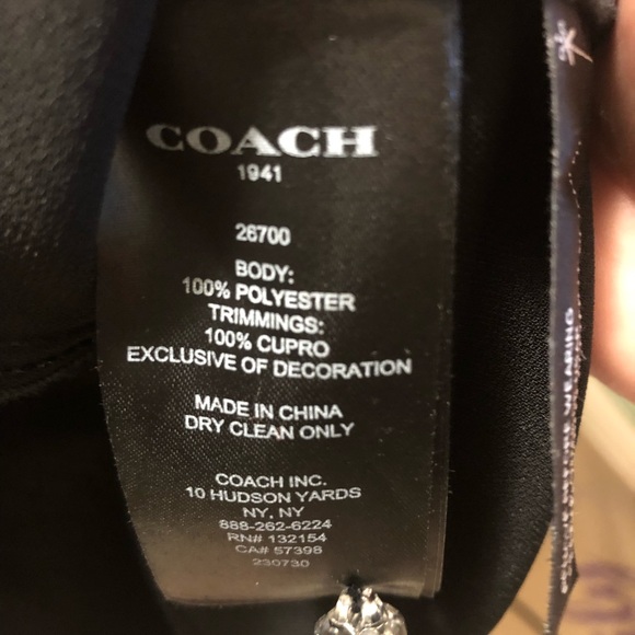 COACH Black mini dress Classic/Timeless (authentic) Lattice Trim - Picture 14 of 16